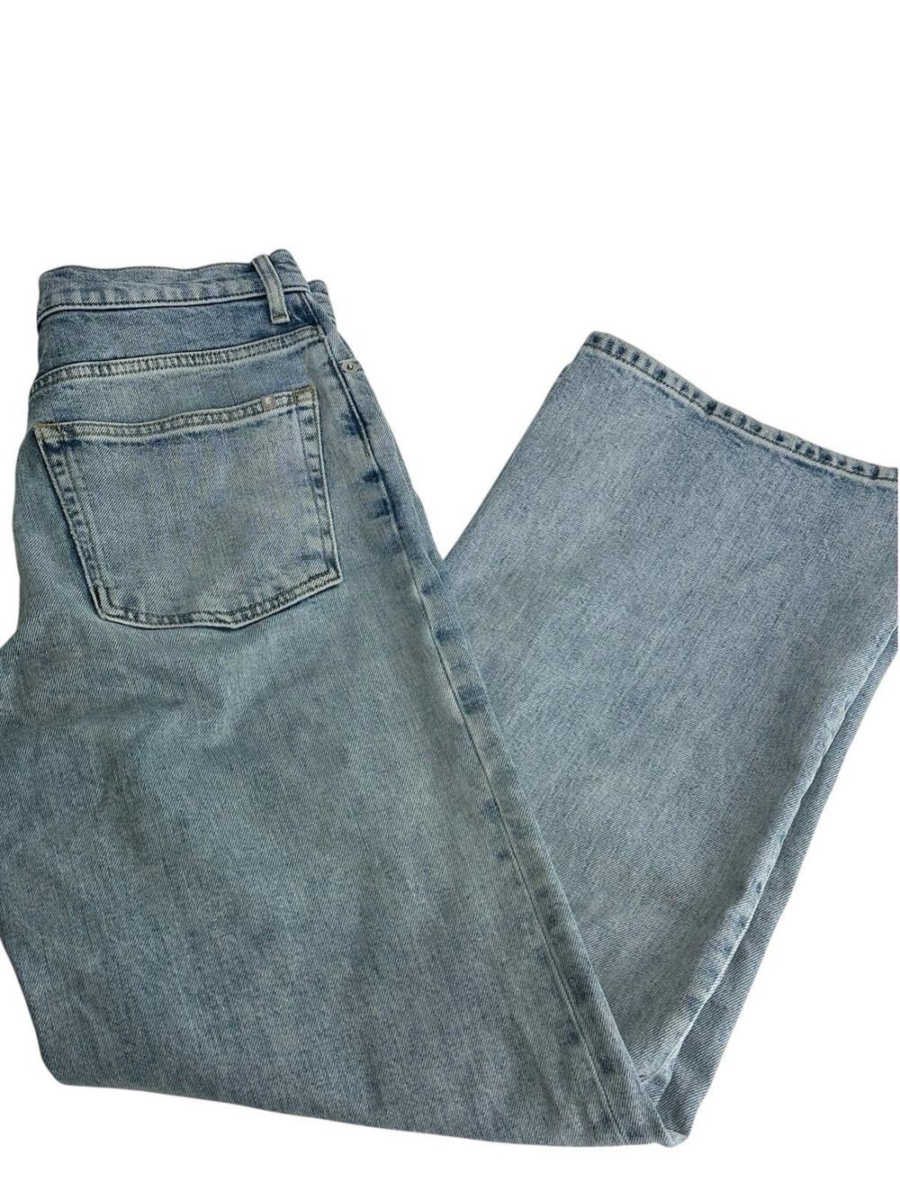 Everlane Women’s Size 27 The Way High Wide Leg Flare Jeans Organic Cotton Blue